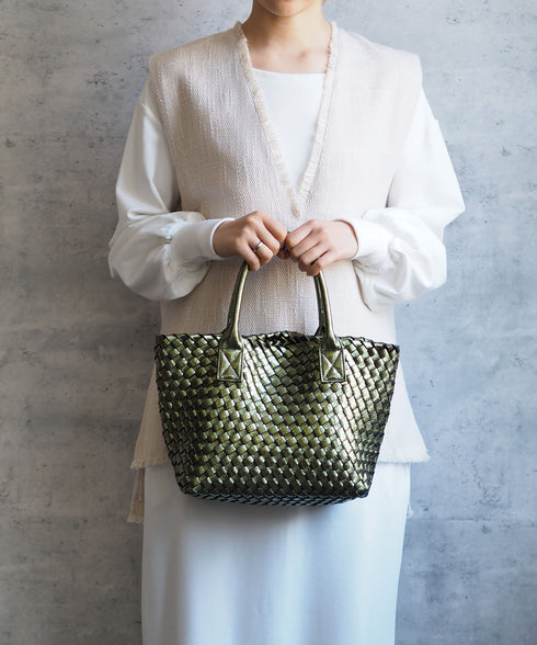 【雑誌掲載】メタリックメッシュトートバッグポーチセット 17-1015